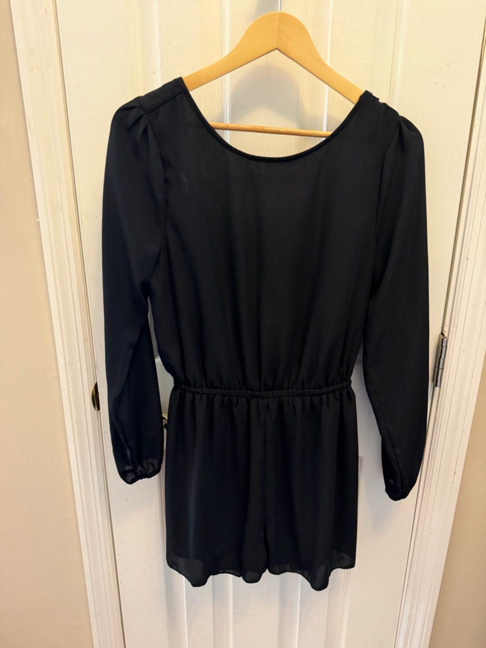 Altar'd State Black Long-Sleeve Romper